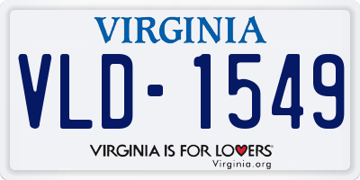 VA license plate VLD1549