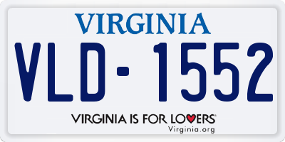 VA license plate VLD1552