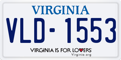 VA license plate VLD1553