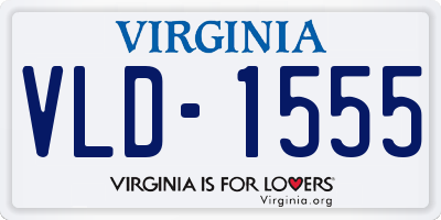 VA license plate VLD1555