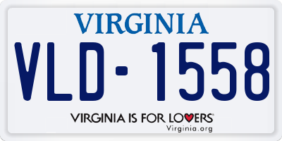 VA license plate VLD1558