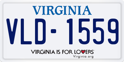 VA license plate VLD1559