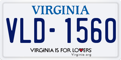 VA license plate VLD1560