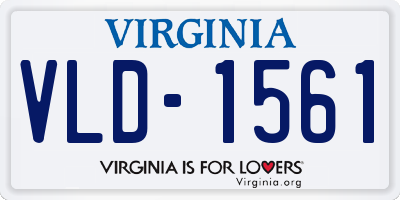 VA license plate VLD1561