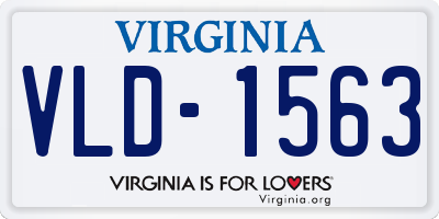 VA license plate VLD1563