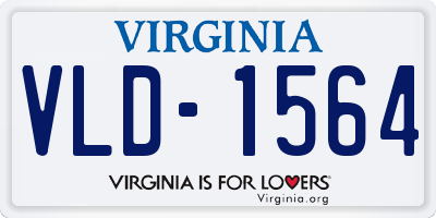 VA license plate VLD1564