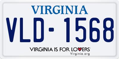 VA license plate VLD1568
