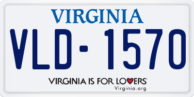 VA license plate VLD1570