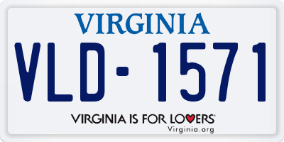 VA license plate VLD1571