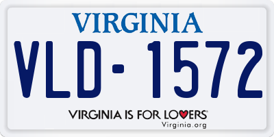 VA license plate VLD1572
