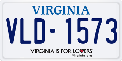VA license plate VLD1573