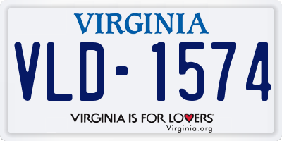VA license plate VLD1574