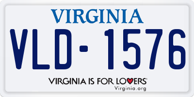 VA license plate VLD1576