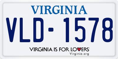 VA license plate VLD1578