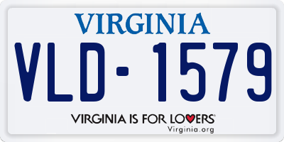 VA license plate VLD1579