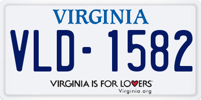 VA license plate VLD1582