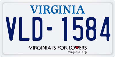 VA license plate VLD1584