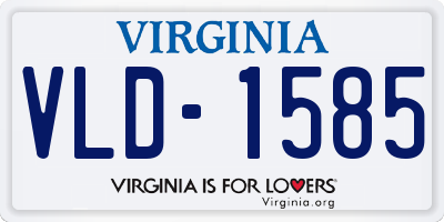 VA license plate VLD1585