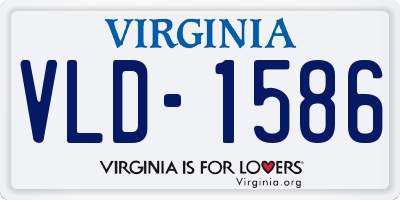 VA license plate VLD1586