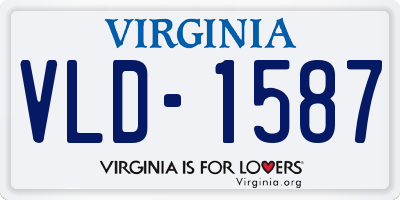 VA license plate VLD1587