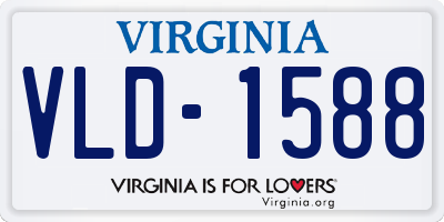 VA license plate VLD1588