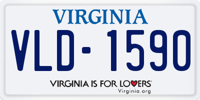 VA license plate VLD1590