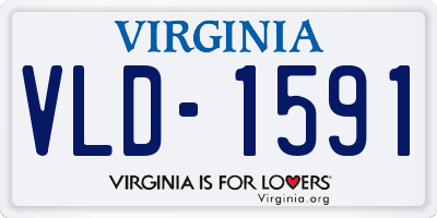 VA license plate VLD1591