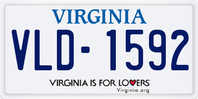 VA license plate VLD1592