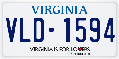VA license plate VLD1594