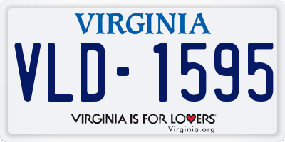VA license plate VLD1595