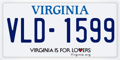 VA license plate VLD1599