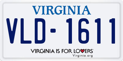 VA license plate VLD1611