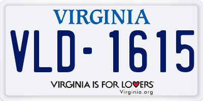 VA license plate VLD1615
