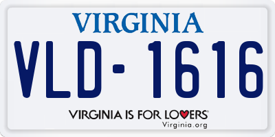 VA license plate VLD1616