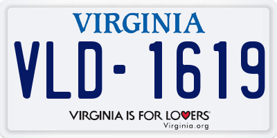VA license plate VLD1619