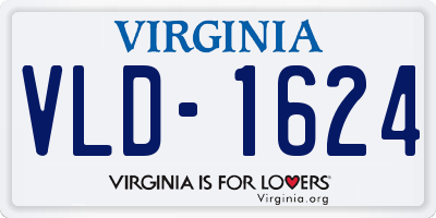 VA license plate VLD1624
