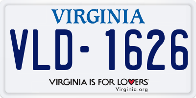 VA license plate VLD1626