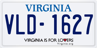 VA license plate VLD1627