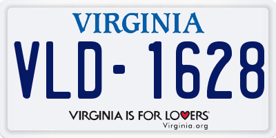 VA license plate VLD1628