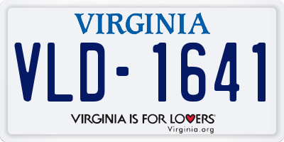 VA license plate VLD1641