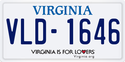VA license plate VLD1646