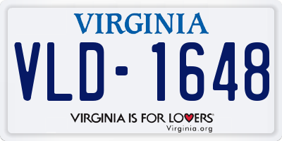 VA license plate VLD1648