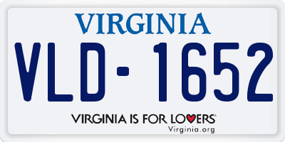 VA license plate VLD1652