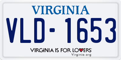 VA license plate VLD1653