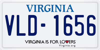 VA license plate VLD1656