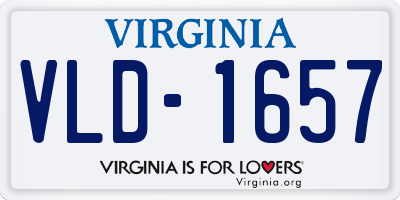 VA license plate VLD1657
