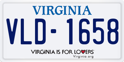 VA license plate VLD1658