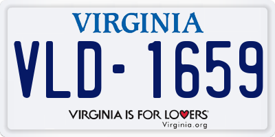 VA license plate VLD1659