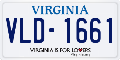 VA license plate VLD1661