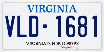 VA license plate VLD1681